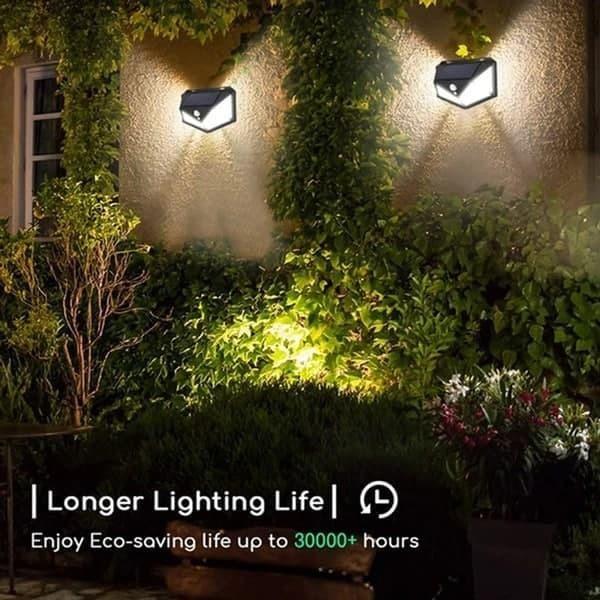 Solar Wireless Security Motion Sensor 100 Led Night Light for Home and Garden