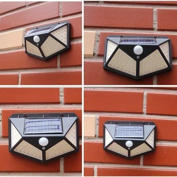 Solar Wireless Security Motion Sensor 100 Led Night Light for Home and Garden