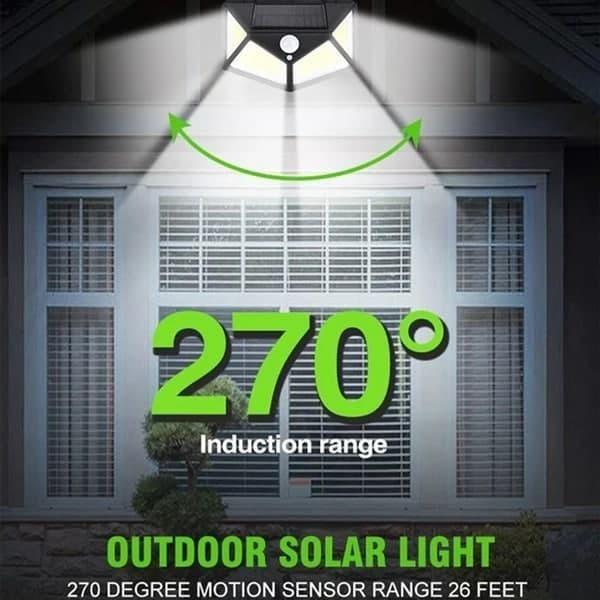 Solar Wireless Security Motion Sensor 100 Led Night Light for Home and Garden