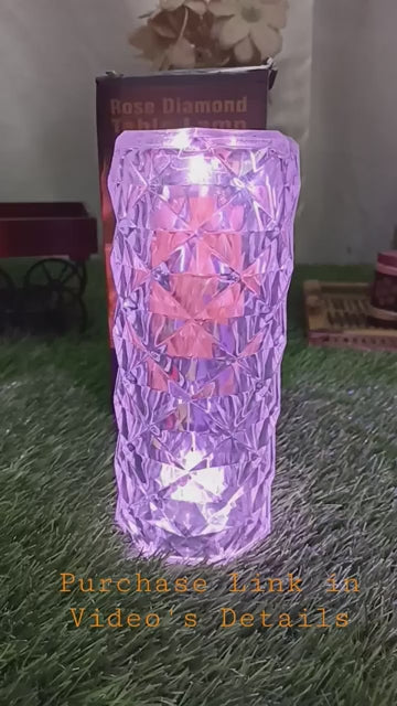 Crystal Touch Control Rechargeable Rose Diamond Table Lamp